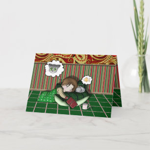 De Droom van de Vakantie van Anime Feestdagen Kaart