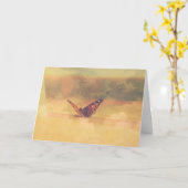 De droom van de vlinder *card* kaart (Gele Bloem)