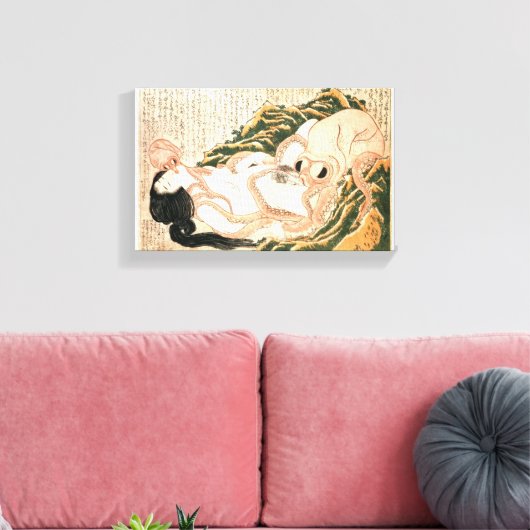 De droom van de vrouw van de vissers canvas afdruk (Insitu (Woonkamer))