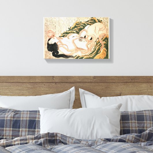 De droom van de vrouw van de vissers canvas afdruk (Insitu (Slaapkamer))
