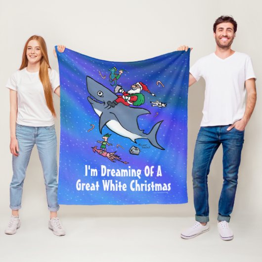 De droom van een geweldig wit kerstfeest fleece deken (In situ)