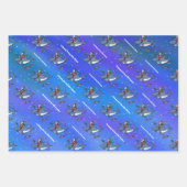 De droom van een geweldig wit kerstfeest inpakpapier vel (Voorkant 3)