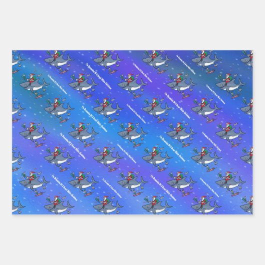 De droom van een geweldig wit kerstfeest inpakpapier vel (Voorkant 3)