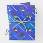 De droom van een geweldig wit kerstfeest inpakpapier vel (In situ)