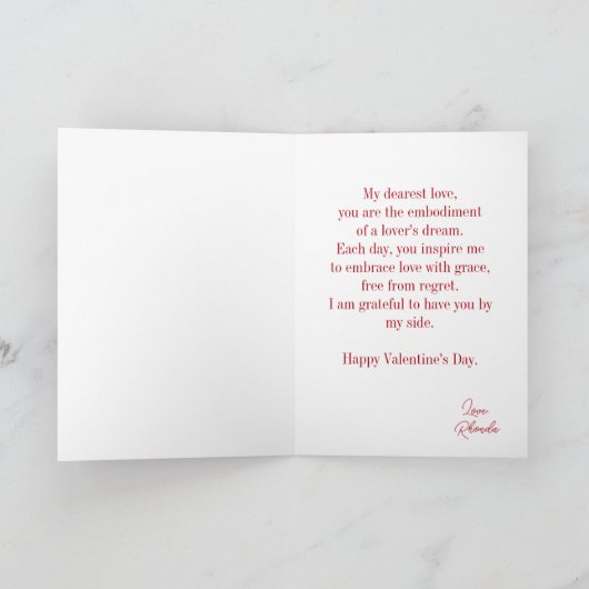 De droom van een liefhebber Romantische Flamingo V Kaart (Binnen)