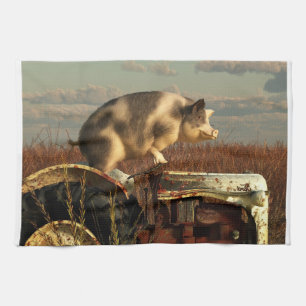 De droom van een varkensstapel theedoek