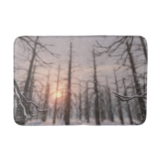 De droom van een Winter Night Bathmat Badmat (Voorkant)