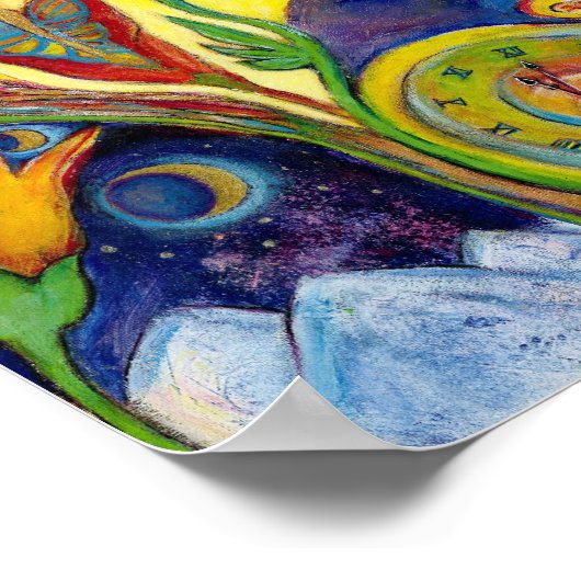 De droom van Fantasy Modern Folk Art Alice Wonderl Poster (Hoek)