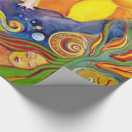 De droom van Fantasy Psychedelic Art Alice Wonderl Cadeaupapier (Hoek)