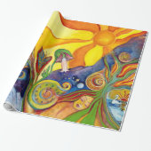 De droom van Fantasy Psychedelic Art Alice Wonderl Cadeaupapier (Uitgerold)