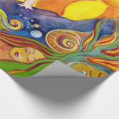 De droom van Fantasy Psychedelic Art Alice Wonderl Cadeaupapier (Hoek)