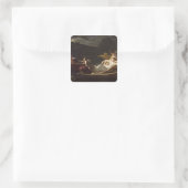 De droom van Geluk Vierkante Sticker (Tas)