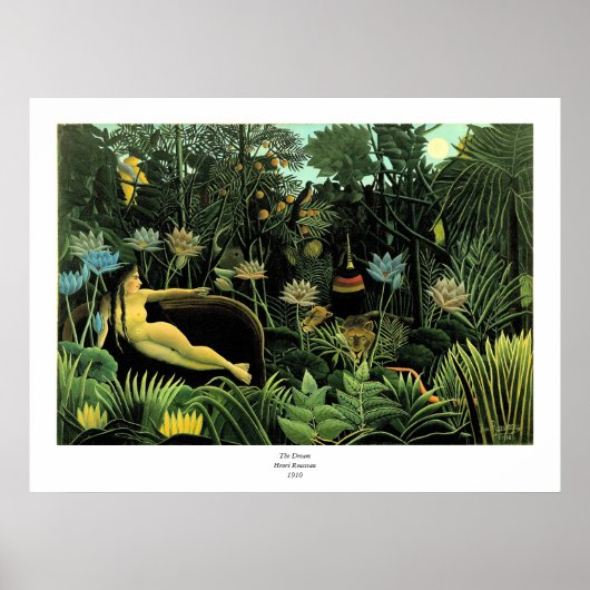 De droom van Henri Rousseau (1910) Poster (Voorkant)