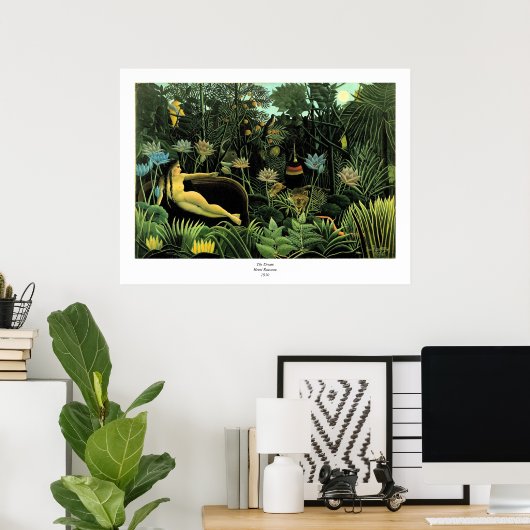 De droom van Henri Rousseau (1910) Poster (Thuiskantoor)