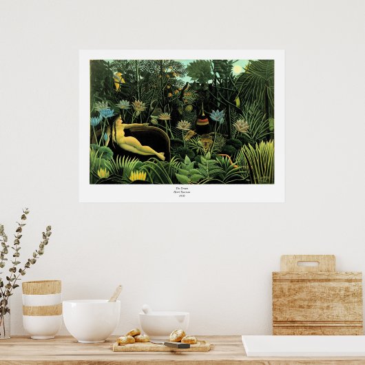 De droom van Henri Rousseau (1910) Poster (Keuken)