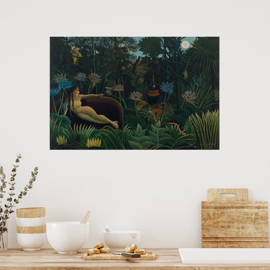 De droom van Henri Rousseau (Le Reve Exotique) Poster (Keuken)