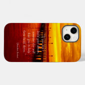 De droom van het gebouw citeert zonsondergang Otte Case-Mate iPhone Case (Achterkant (horizontaal))