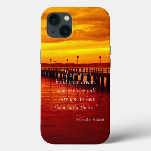 De droom van het gebouw citeert zonsondergang Otte Case-Mate iPhone Case (Achterkant)