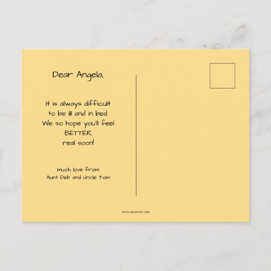 De droom van het kind nadert goed snel Briefkaart (Achterkant)