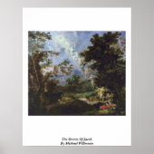 De droom van Jacob van Michael Willmann Poster (Voorkant)
