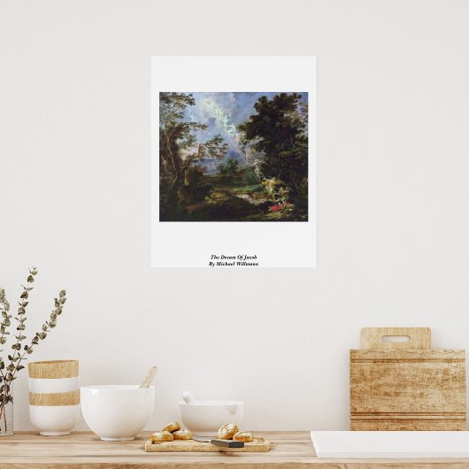 De droom van Jacob van Michael Willmann Poster (Keuken)