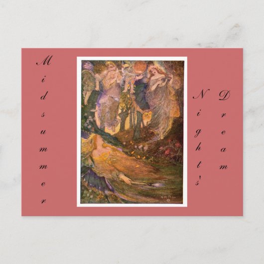 De droom van Midzomer Night Briefkaart (Voorkant)