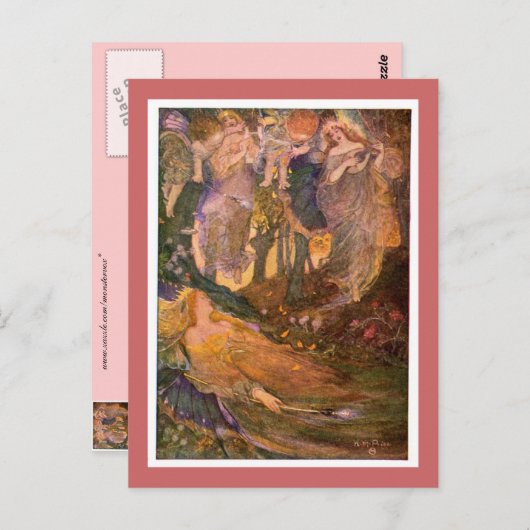 De droom van Midzomer Night Briefkaart (Voorkant / Achterkant)