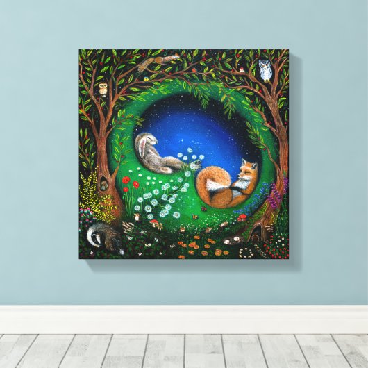 De droom van Midzomer Night Canvas Afdruk (Insitu (Houten vloer))