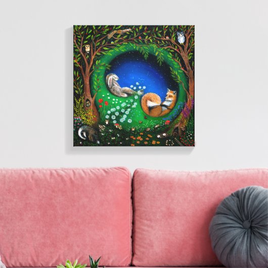 De droom van Midzomer Night Canvas Afdruk (Insitu (Woonkamer))