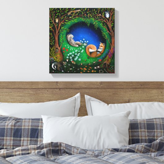 De droom van Midzomer Night Canvas Afdruk (Insitu (Slaapkamer))