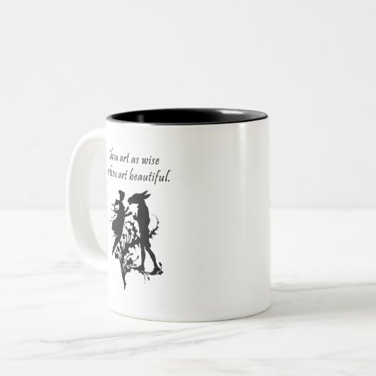 De droom van Midzomer Night Tweekleurige Koffiemok (Voorkant links)