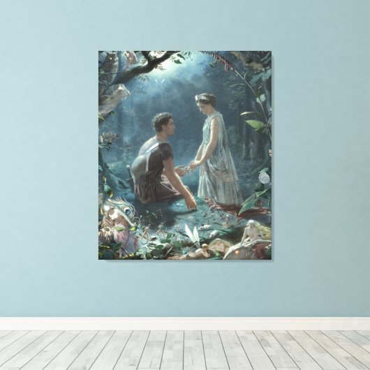 De droom van Shakespeare: A Midsummer Night's Drea Canvas Afdruk (Insitu (Houten vloer))
