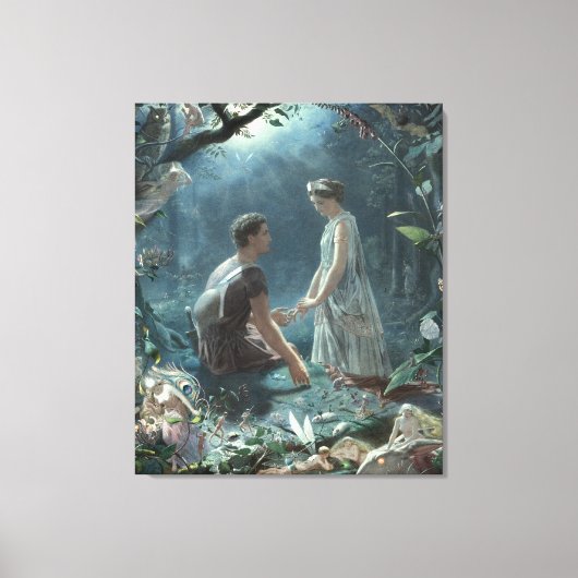 De droom van Shakespeare: A Midsummer Night's Drea Canvas Afdruk (Voorkant)