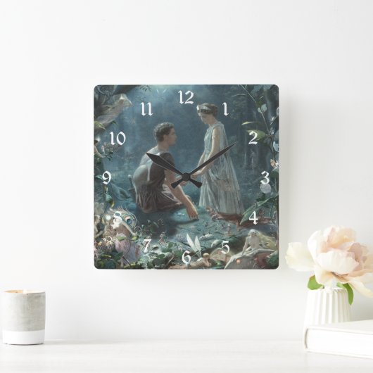 De droom van Shakespeare: A Midsummer Night's Drea Vierkante Klok (Huis)