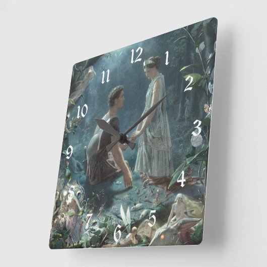 De droom van Shakespeare: A Midsummer Night's Drea Vierkante Klok (Hoek)