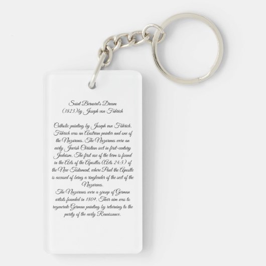 De droom van Sint Bernard Sleutelhanger (achterkant)