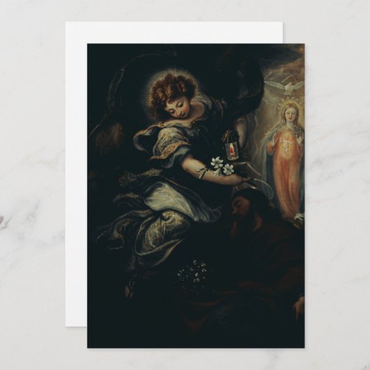 De droom van Sint-Joseph Feestdagenkaart (Voorkant / Achterkant)