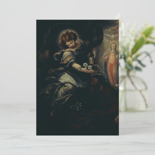 De droom van Sint-Joseph Feestdagenkaart (Staand voorkant)