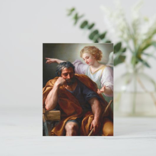 De droom van Sint-Joseph van Mengs (1774) Briefkaart (Staand voorkant)