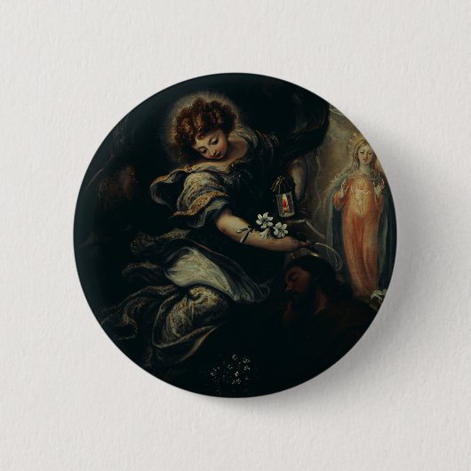 De Droom van Sint-Jozef Ronde Button 5,7 Cm (Voorkant)