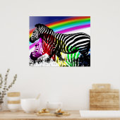 De droom van Zebras komt uit Poster (Keuken)