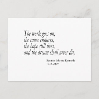 De droom zal nooit sterven… briefkaart