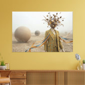 De Droomersweg over de Droge Rivierbedding Canvas Afdruk (Insitu (Woonkamer))