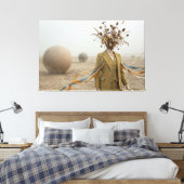 De Droomersweg over de Droge Rivierbedding Canvas Afdruk (Insitu (Slaapkamer))