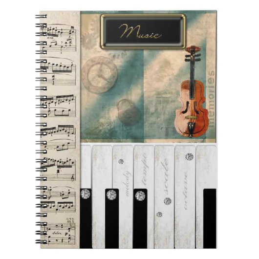 De droomlaptop van Music Lover Notitieboek (Voorkant)