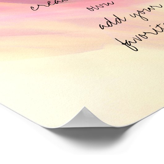 de droompastelverfkleuren voegen tekst voor douane poster (Hoek)