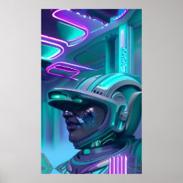 De droompolitie - Vaporwave Art Poster
