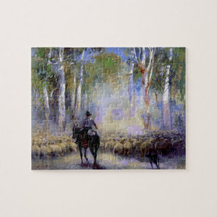 De Drover 1912 Walter Withers Australische Cowboy Legpuzzel