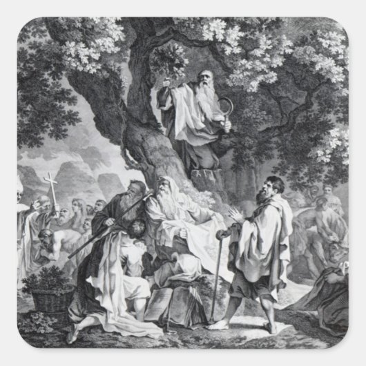 De druïden of de omvorming van de Britten Vierkante Sticker (Voorkant)