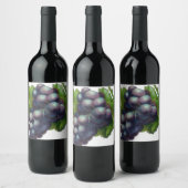 De druif wijn etiket (Flessen)